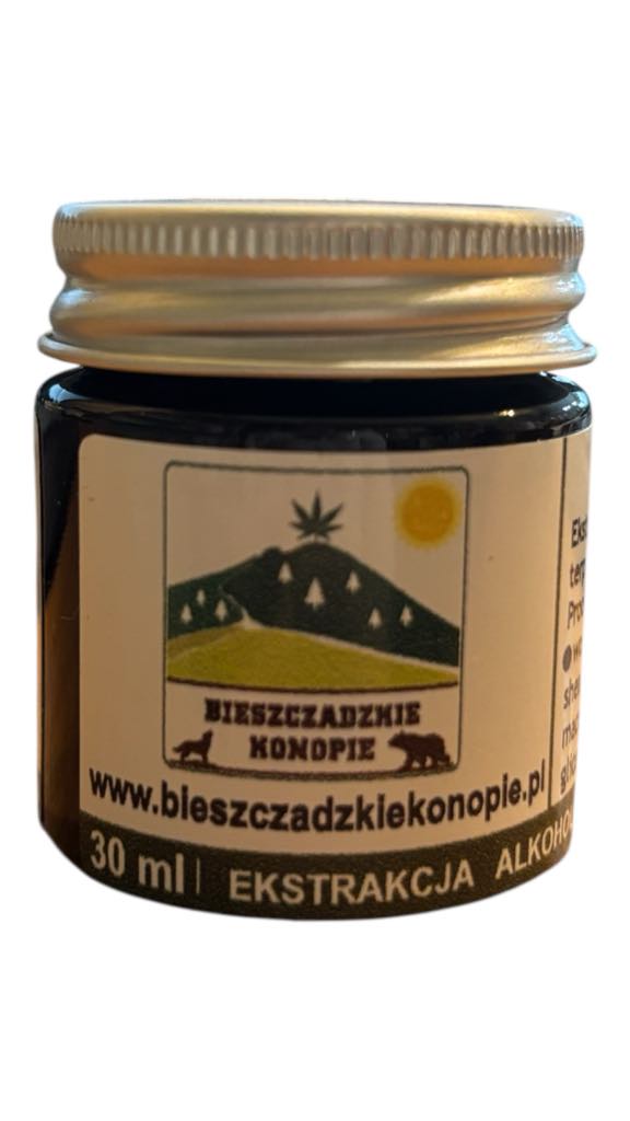 Mazidło konopne - pełne spectrum, ekstrakcja alkoholowa 30ml Bieszczadzkie Konopie