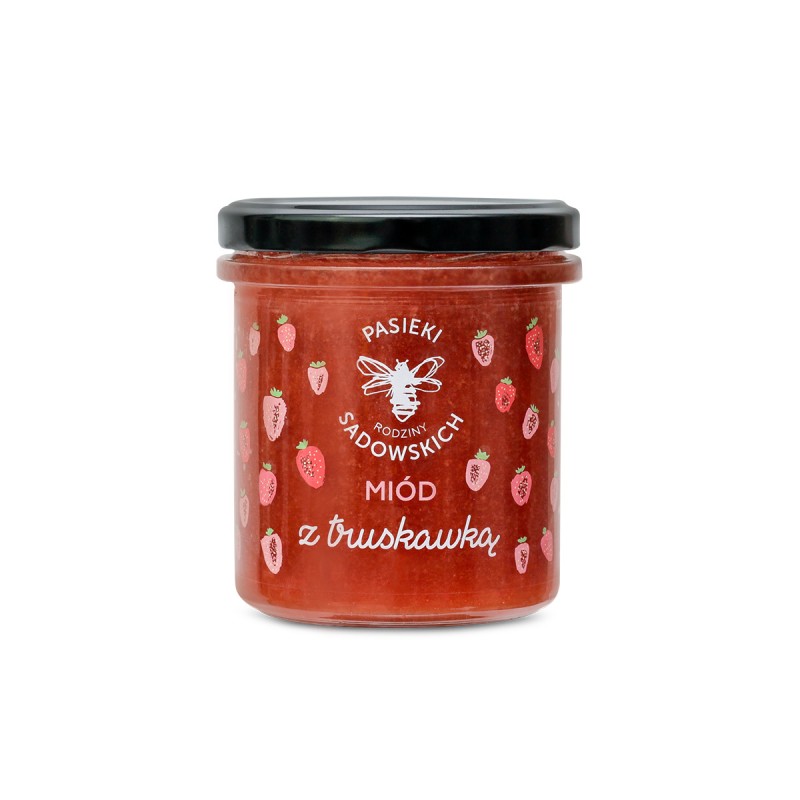 Miód z truskawką - 430 g