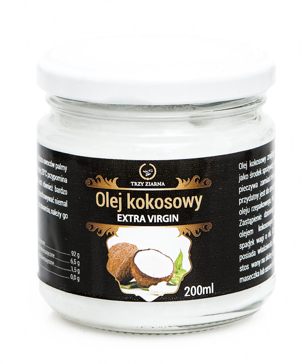 Olej Kokosowy Nierafinowany, Extra Virgin 200ml