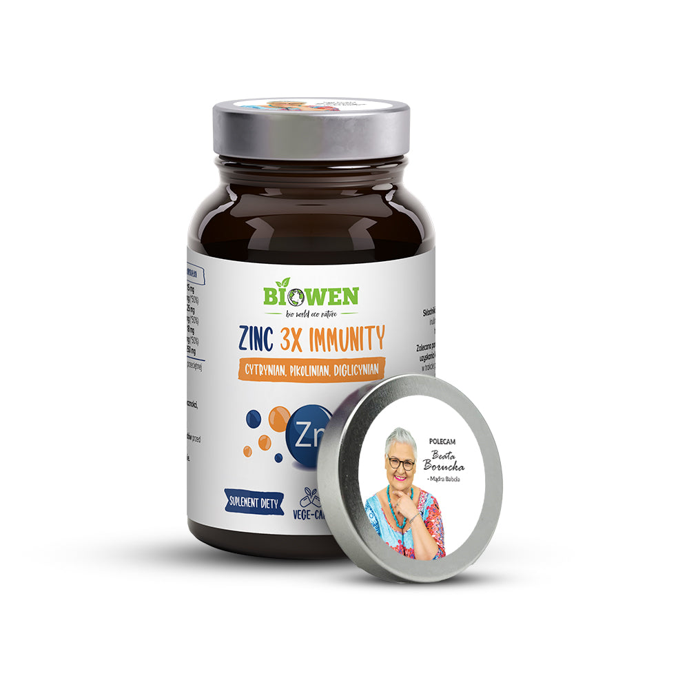 Zinc 3X Immunity, Cynk Complex+ Biowen – 100 kapsułek