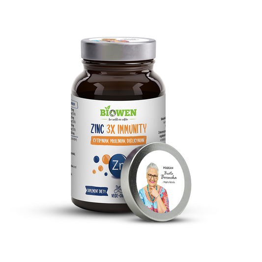 Zinc 3X Immunity, Cynk Complex+ Biowen – 100 kapsułek