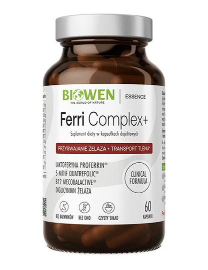 Żelazo Ferri Complex+ Biowen 60 kapsułek