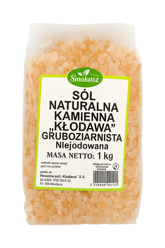 Sól kamienna Kłodawa gruboziarnista 1kg - SMAKOSZ