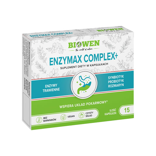 EnzyMax Complex+ Biowen – wsparcie dla trawienia – 15 kapsułek