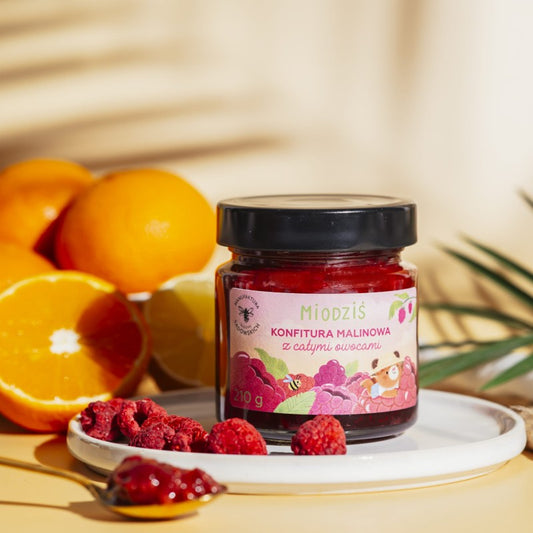 Konfitura malinowa z całymi owocami - 210g