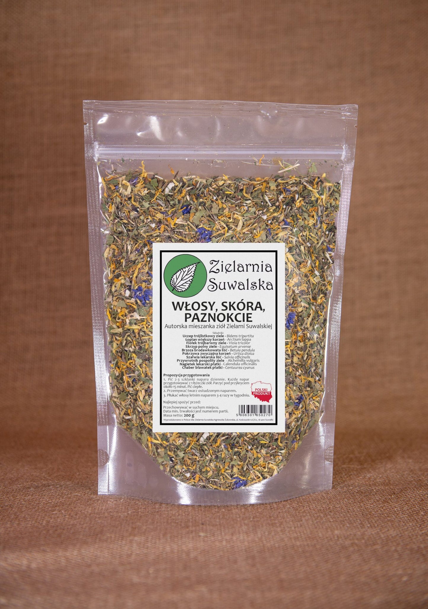 Włosy, skóra, paznokcie 200g Zielarnia Suwalska