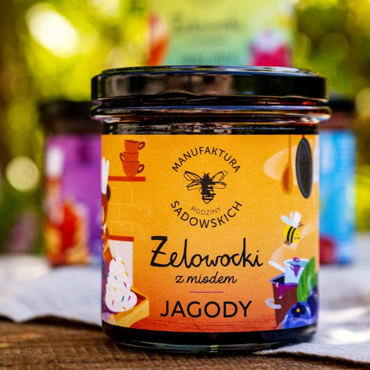 Żelowocki z miodem Jagody - 320g