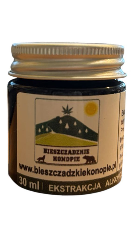 Mazidło konopne - pełne spectrum, ekstrakcja alkoholowa 30ml Bieszczadzkie Konopie