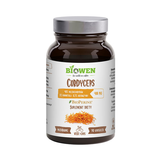 Ekstrakt z Cordyceps Sinensis (CS-4) kapsułki | 400 mg| 40% polisacharydów | 8% mannitolu | 0.2% adenozyny