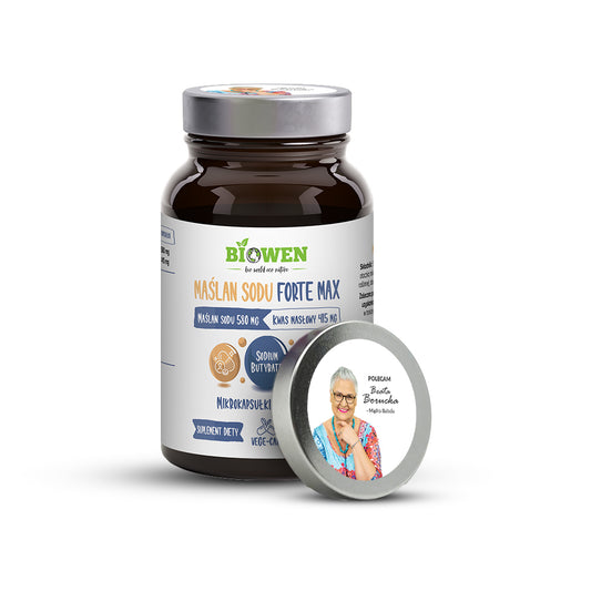Maślan sodu Forte Max 580 mg Biowen – 100 kapsułek