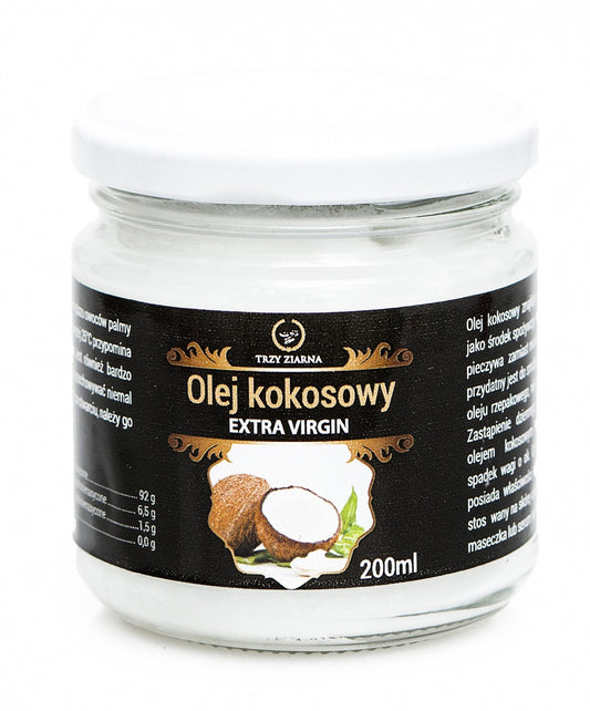 Olej Kokosowy Nierafinowany, Extra Virgin 200ml