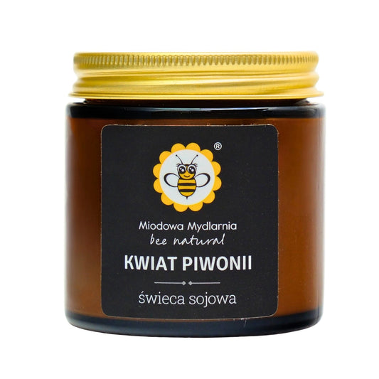 Świeca z wosku sojowego KWIAT PIWONII