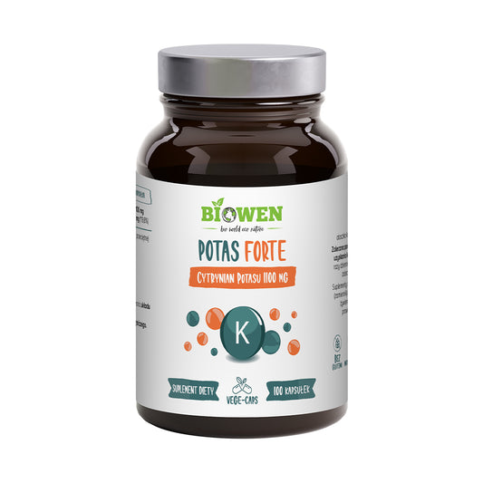 Potas Forte – cytrynian potasu 1100 mg Biowen 100 kapsułek