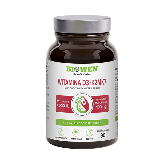 Witamina D3+K2 Biowen w kapsułkach – 90 kapsułek