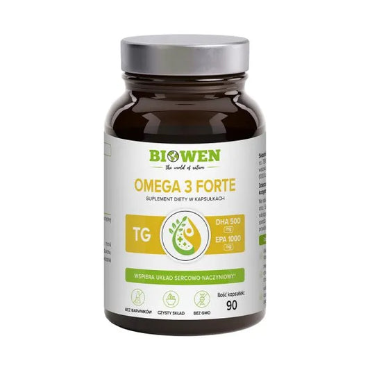 Omega 3 Forte - 1000 mg EPA, 500 mg DHA Biowen 90 kaps.